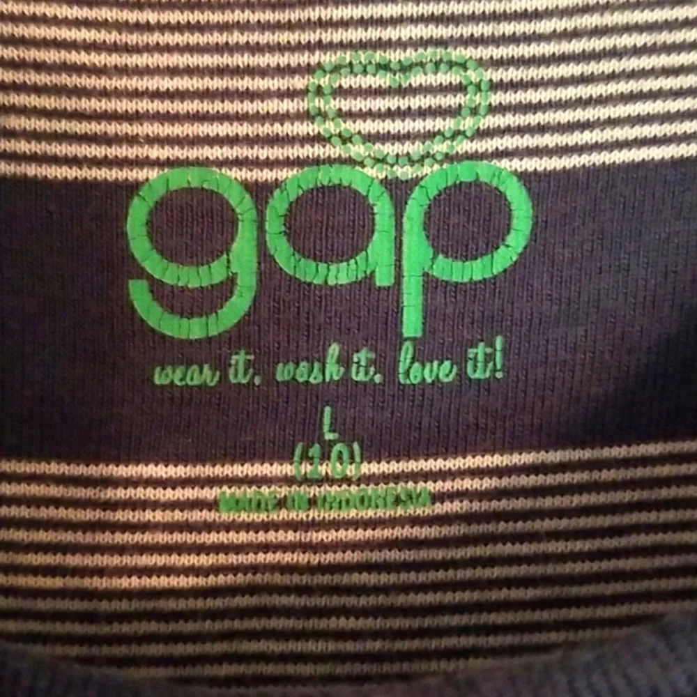 Gap Striped Tank, Girls Size L, Blue/White